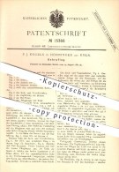 Original Patent - P. J. Engels In Hönningen B. Ahrweiler , 1880 , Kehrpflug , Pflug , Landwirtschaft , Neuenahr !!! - Bad Neuenahr-Ahrweiler