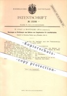 Original Patent - W. Volz In Backnang , 1880 , Erdöllampen Zum Erhitzen Von Chagrinwalzen Für Lederfabrikation !!! - Backnang