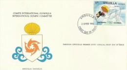 Anguilla 1984 Los Angeles Olympics, IOC First Day Cover - Anguilla (1968-...)