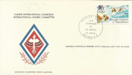 New Caledonia 1984 Los Angeles Olympics, IOC First Day Cover - FDC