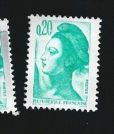 N° 2181 Liberté Delacroix 0,20fr Emeraude   France 1982 Oblitéré - 1982-1990 Liberté De Gandon