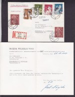 Germany Registered Einschreiben Label VELBERT (Rhein) 1960 Cover Brief Olympic Games & Hilfswerk BERLIN Complete Set - Otros & Sin Clasificación