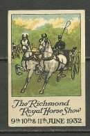 Great Britain 1933 Vignette Advertising Stamp Richmond Royal Horse Show - Cinderellas