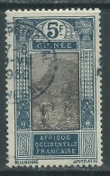 Guinée Française N° 98  O , Gué à Kitim. Partie De Série : 5 F. Bleu Et Noir Oblitération Assez-belle Sinon TB - Gebruikt