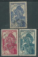 Guinée Française N° 141 / 43 O , Partie De Série Les 3 Valeurs Oblitérations Moyennes Sinon TB - Used Stamps