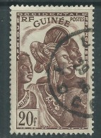 Guinée Française N° 146 O , Partie De Série 20 F. Brun Oblitération Moyenne Sinon TB - Used Stamps