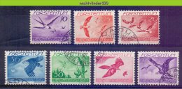 Naa2023 FAUNA VOGELS ROOFVOGEL ZWALUW EAGLE SWALLOW BIRDS VÖGEL AVES OISEAUX LIECHTENSTEIN 1939 Gebr/used # - Collections, Lots & Series