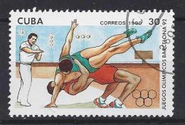 Cuba  1990  Olympic Games, Barcalona "Wrestling" 30c  (o) - Usati