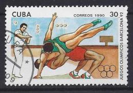 Cuba  1990  Olympic Games, Barcalona "Wrestling" 30c  (o) - Usati