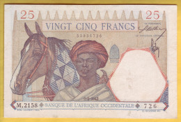 BANQUE DE L' AFRIQUE OCCIDENTALE - 25 Francs - - Autres - Afrique