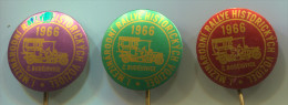 INTERNATIONAL RALLYE OLD TIMERS - Czech Republic, 1966. Vintage Pin, Badge, 3 Pieces - Rallye