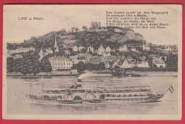 169361 / Linz Am Rhein - RIVER SHIP PANORAMA , POEM - Germany Deutschland Allemagne Germania - Linz A. Rhein