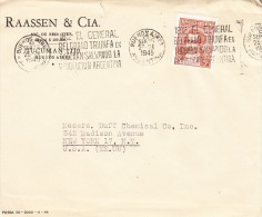 Flamme D'oblitération-Buenos Aires-15/09/1945- ''El General Belgrano Triunfa En Tucuman Salvando La Révolucion Argentina - Lettres & Documents