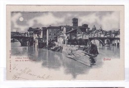 ROMA L'isola Tiberina Ora Di S. Bartolomeo 16-06-1900  Very Fine Used Postcard To  Rome - Fiume Tevere