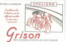 Buvard  Pub Grison  Collection -Sport  -Cyclisme -  Tbe  Format  20 X 13 Cm - A