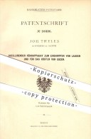 Original Patent - Joh. Thelen In Stolberg Bei Aachen , 1879 , Rührapparat Zum Eindampfen Von Laugen !!! - Stolberg