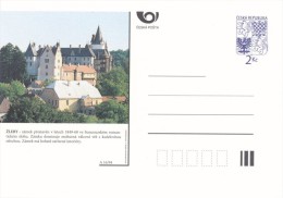 Czech Rep. / Postal Stationery (1994) Castles (16) Zleby (Castle Radically Rebuilt In The Neogothic Chateau) - Légumes