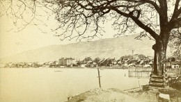 Suisse Vevey Panorama Ancienne CDV Photo Randegger 1870 - Ancianas (antes De 1900)