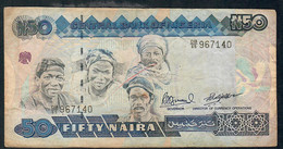 NIGERIA  P27c 50  NAIRA  2007 #DB/65 Signature 13   VF NO P.h. - Nigeria