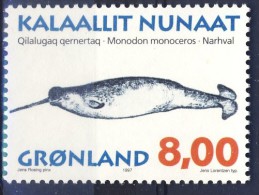 ##Greenland 1997. Whales. Michel 308y. MNH(**) - Ongebruikt