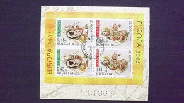 Bulgarien 4704/5 C H-Blatt 5 Oo/ESST, EUROPA/CEPT 2005, Gastronomie - Gebraucht