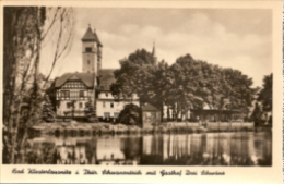 Bad Klosterlausnitz - S/w Schwanenteich Gasthof Drei Schwäne - Bad Klosterlausnitz