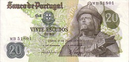 PORTUGAL   20 Escudos  Daté Du 27 Juillet 1971   Pick 173     ***** QUALITE  XF   ***** - Portugal