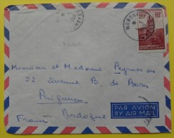 MORONI - COMORES / 1959 # 11 SEUL SUR LETTRE AVION POUR LA FRANCE (ref 6126) - Storia Postale