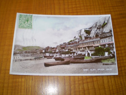 Carte Photo Colorisée De Douvres : East Cliff, Dover: Timbre 1/2 Penny . Nombreuses Barques - Dover