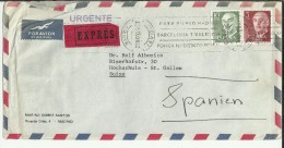 MADRID CC URGENTE SELLOS BASICA FRANCO MAT CORREO AEREO MADRID AVION - Eilbriefmarken