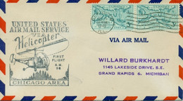 United States  1949 Cover Helicopter Glenview County Cook  To  Chicago - 2c. 1941-1960 Lettres