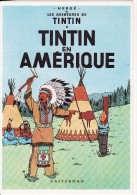 Carte Grand Format (10X15) TINTIN En Amérique - Indien- Casterman - HERGE - 1981 - VOIR 2 SCANS - - Stripverhalen