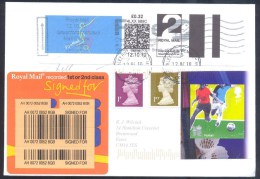 UK Olympic Games London 2012 Registered Cover; Football (soccer) 2nd Class Smart Stamp Meter; Football Stamps Atractive - Summer 2012: London