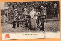 Brussels Laitiere Dog Cart 1900 Postcard - Old Professions