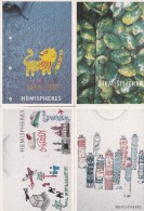 LOT 4 CPM 10x15  PUB  HEMISPHERE . MODE Vêtements  : Chemises - Tee Shirts - Werbepostkarten