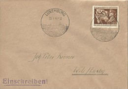 Besatzung - Einschreibebr. Luxemburg - Wilz (Wiltz) 1944 - Parteitag - 11. Jahrestag Der Machtergreifung - Bezetting