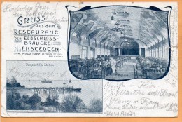 Gruss Aus Restaurant Der Elbschloss Brauerei Nienstedchen Amt Altona 1904 Postcard - Altona