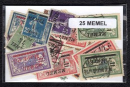 Memel 25 Timbres Différents - Used Stamps