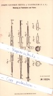 Original Patent - Joseph Goodman Hester In Washington , USA , 1881 , Federhalter Und Feder !!! - Federn