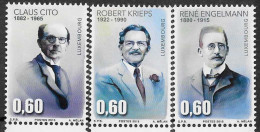 2015 Luxemburg Mi 2051-3**MNH   Persönlichkeiten - Ungebraucht