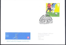 UK Olympic Games London 2012 Letter; Football Fussball Soccer 1st Class Stamp Sporting Disciplines Wembley Cancellation - Summer 2012: London
