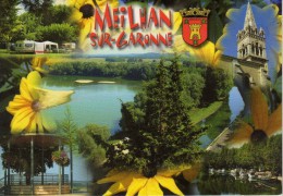 Meillan Sur Garonne (Lot Et Garonne) - Camping, Clocher, Kiosque Et Canal Latéral De Garonne - Meilhan Sur Garonne