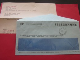 Télégramme  De Lyon -Rhône Pour La Ciotat Bouches-du-Rhône 3 Janvier 1973 Douloureuses Circonstances - Télégraphes Et Téléphones