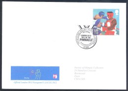 UK Olympic Games London 2012 Letter; Boxing 1st Class Stamp; Luke Campbell Bantam Boxing Olympic Champion Cancellation - Verano 2012: Londres