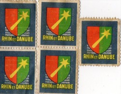 VIGNETTES  Rhin Et Danube  (lot De 5) - Vignette Militari