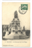 Cp, 90,Belfort, Le Monument Des Trois Sièges, Voyagée 1912 ? - Belfort – Siège De Belfort