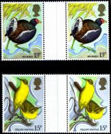 BIRDS-WILD BIRDS PROTECTION-GREAT BRTITAIN-1980-GUTTER PAIRS-SET-MNH A6-405 - Spechten En Klimvogels