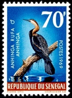 BIRDS-WATER BIRDS-AFRICAN DARTER-SENEGAL-1969-MNH A6-410 - Palmípedos Marinos