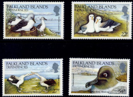 BIRDS-MARINE BIRDS-WANDERING ALBATROSS- FALKLAND ISLANDS DEPENDENCIES-1985-SET OF 4-MNH A6-413 - Albatros