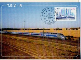CP - TGV R Atlantique - Brioude Journées Du Rail - 02 Octobre 1993 - Matériel